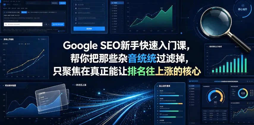 Google SEO新手快速入门课，帮你把那些杂音统统过滤掉，只聚焦在真正能让排名往上涨的核心动作【原创双语字幕】_一起云网创