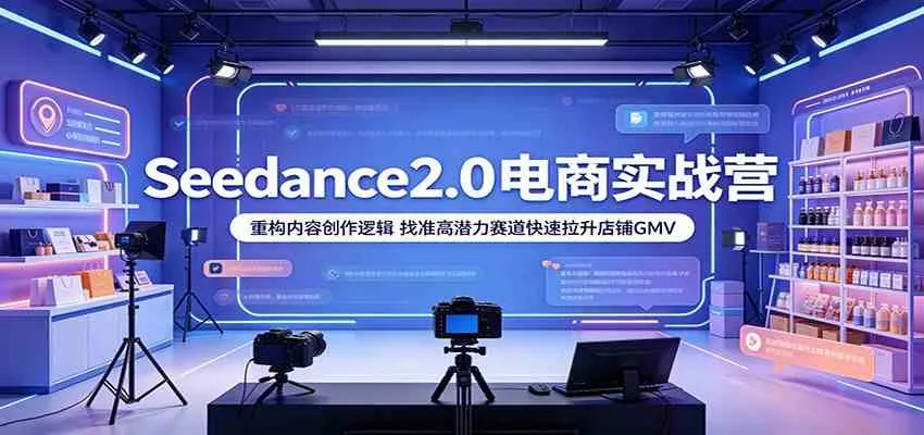 Seedance2.0电商实战营:重构内容创作逻辑,找准高潜力赛道快速拉升店铺GMV_一起云网创