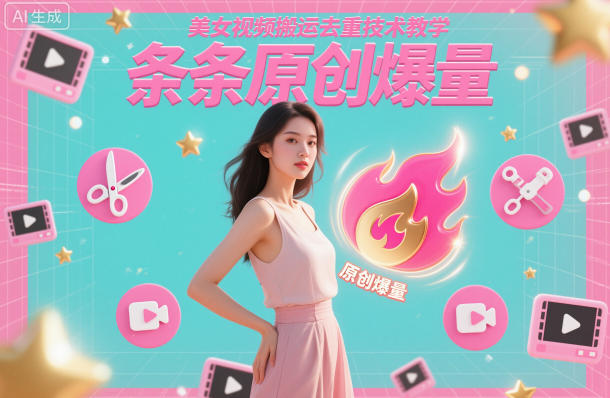 美女视频搬运去重技术教学,条条原创爆量_就是爱分享