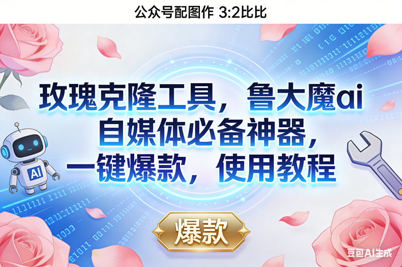 (16847期)玫瑰克隆神器,鲁大魔ai,自媒体必备,一键爆款工具,详细介绍,和使用教程_就是爱分享