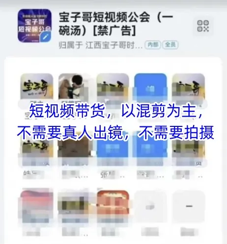 宝子哥头部团队短视频带货，以混剪为主，不需要真人出镜，不需要拍摄【更新26年3月】_就是爱分享