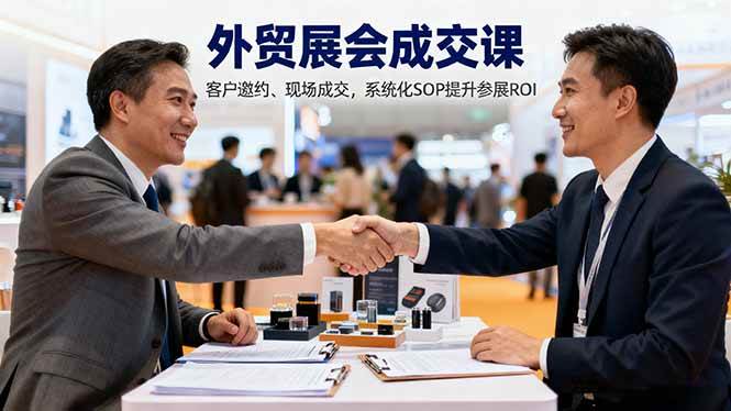 （16356期）外贸展会成交课，含目标制定、客户邀约、现场成交，系统化SOP提升参展ROI_就是爱分享