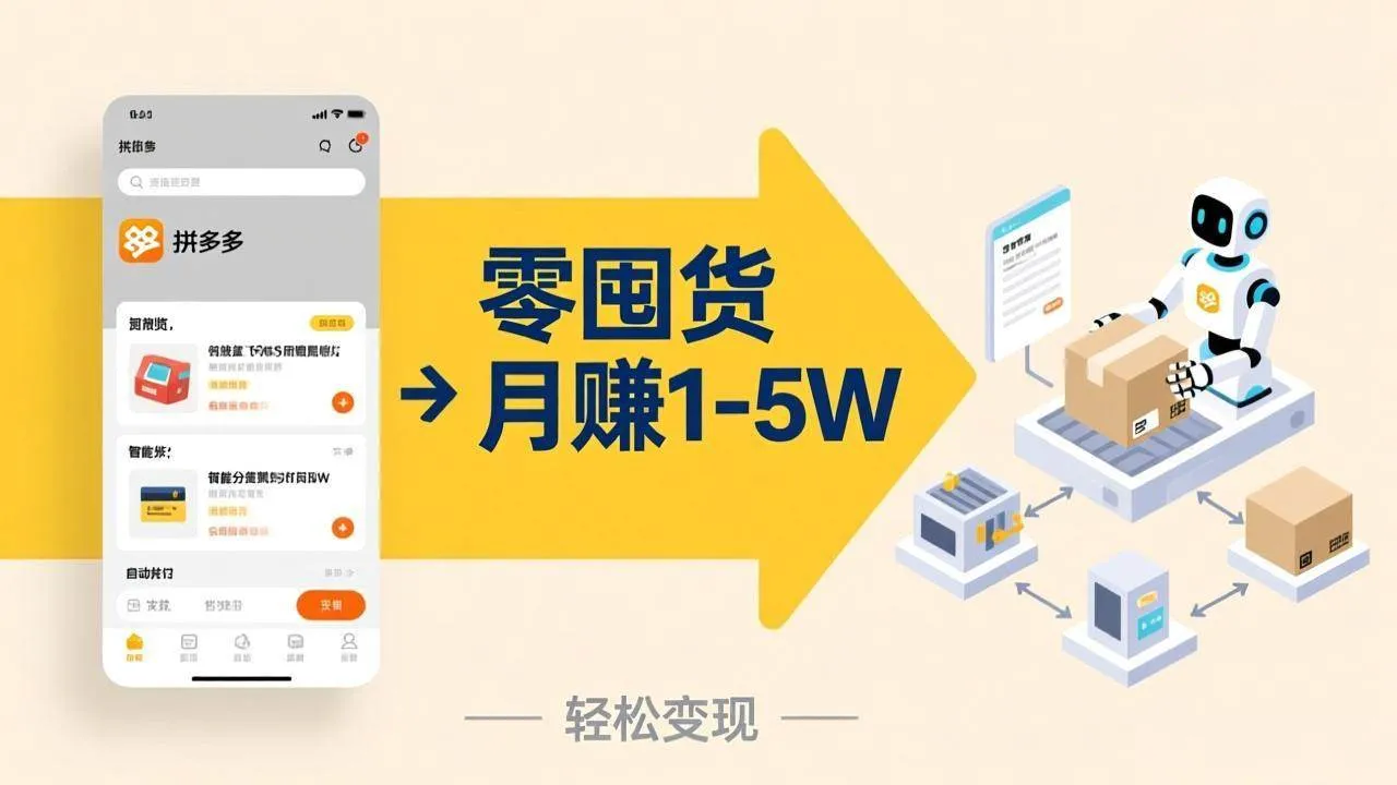 （17490期）不用囤货不用跑单！拼多多虚拟玩法，机器人管理发货和客服，帮你月赚 1-5W_就是爱分享