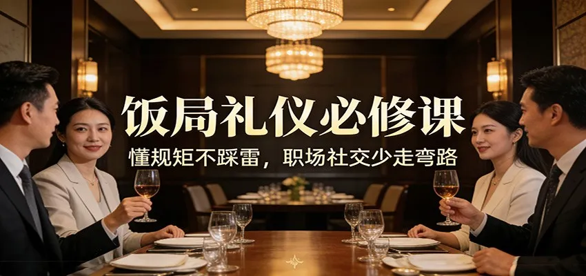 公众号收费文章：《饭局礼仪必修课：懂规矩不踩雷，职场社交少走弯路》_就是爱分享