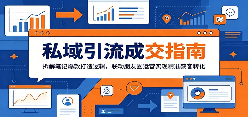 私域引流成交指南:拆解笔记爆款打造逻辑,联动朋友圈运营实现精准获客转化_一起云网创