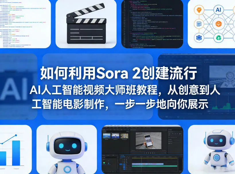 如何利用Sora 2创建流行AI人工智能视频大师班教程，从创意到人工智能电影制作，一步一步地向你展示_就是爱分享