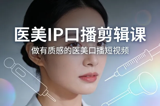 医美IP口播剪辑课，做有质感的医美口播短视频_就是爱分享