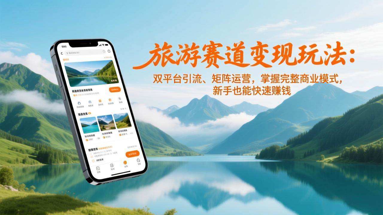 (17153期)旅游赛道变现玩法:双平台引流、矩阵运营,掌握完整商业模式,新手也能快速赚钱_就是爱分享