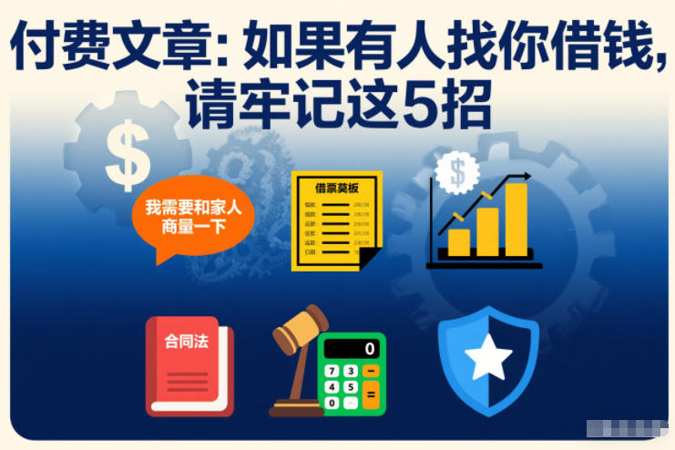 付费文章：如果有人找你借钱，请牢记这5招_就是爱分享