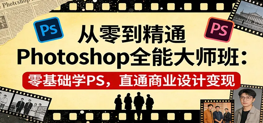 从零到精通Photoshop全能大师班：零基础学PS，直通商业设计变现_就是爱分享