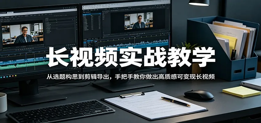 长视频实战教学，从选题构思到剪辑导出，手把手教你做出高质感可变现长视频_就是爱分享