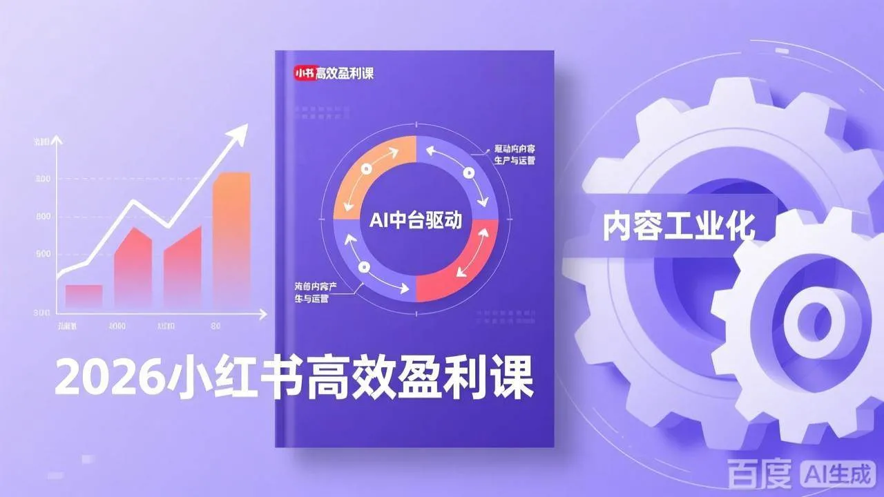 (17291期)2026小红书高效盈利课,流量双引擎+内容工业化+AI中台驱动,构建可复制的千万级营收模型_就是爱分享