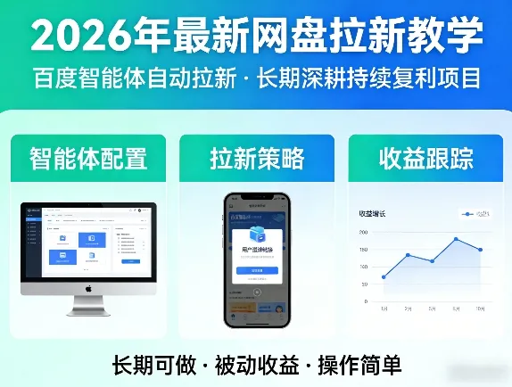 2026年最新网盘拉新教学（百度智能体自动拉新）,一个可以长期深耕、持续复利的项目_就是爱分享