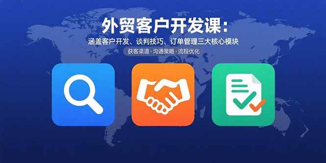 （15793期）外贸客户开发课：涵盖客户开发、谈判技巧、订单管理三大核心模块_就是爱分享