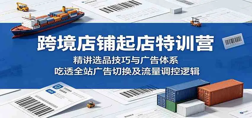 跨境店铺起店特训营:精讲选品技巧与广告体系,吃透全站广告切换及流量调控逻辑_一起云网创